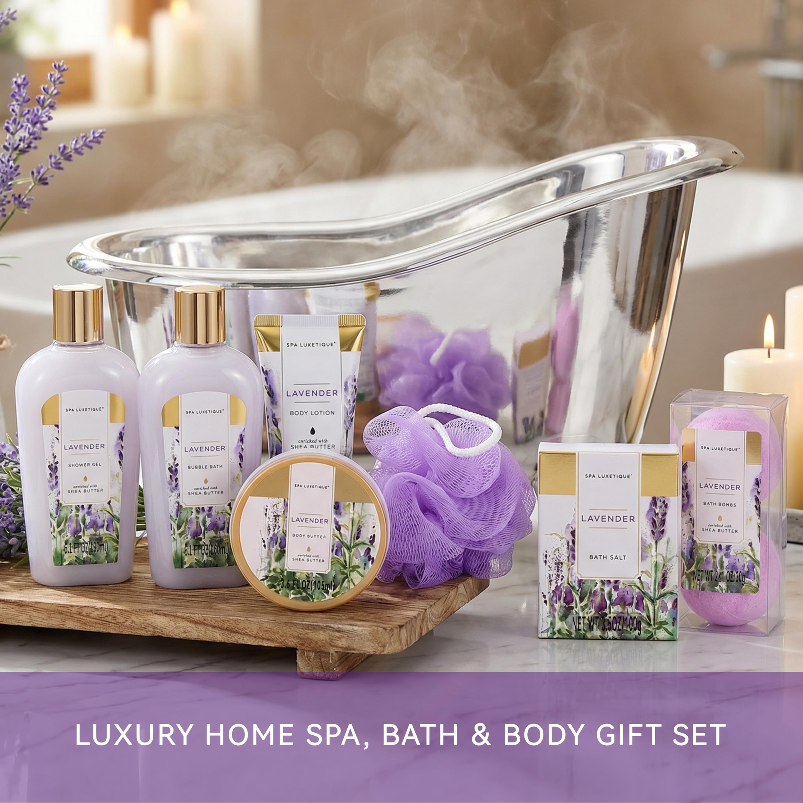 Amazon | spa luxetique スパギフトバスケット ラベンダー 香り、豪華